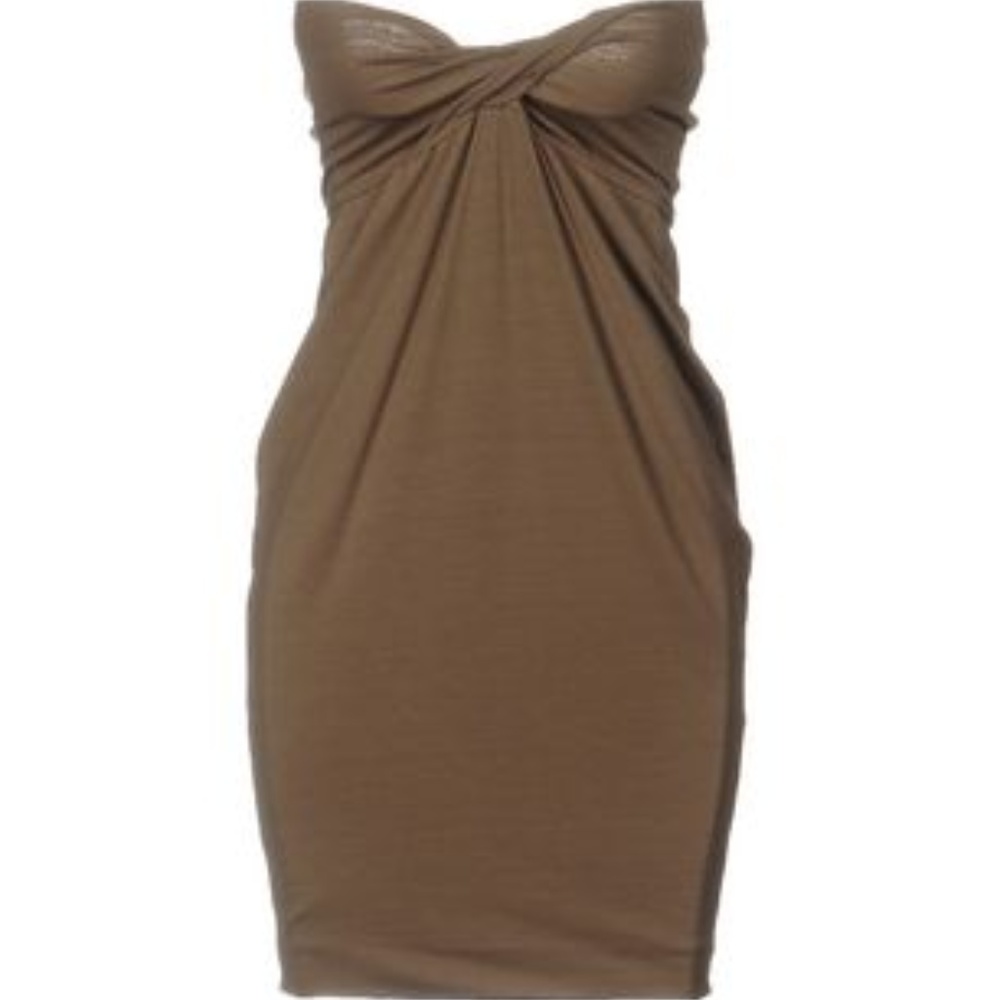 NWT Paul Smith Olive Green Khaki Strapless Dress M